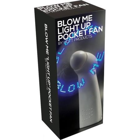 Blow Me Light Up Pocket Fan Illuminating Fan Blade ( "Blow Me" )