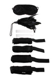 Fetish Fantasy Beginners Bondage Set Includes Cuffs, Tickler, Candles and Love Mask - Black