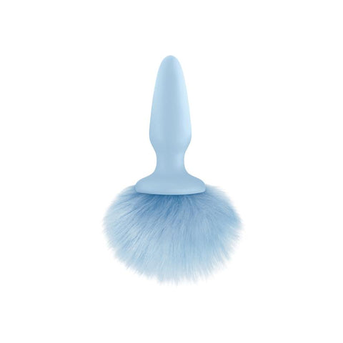 Bunny Tails Silicone Anal Plug Blue