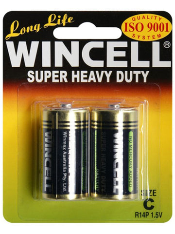 Wincell C Super Heavy Duty Batteries BP-2 (2 Pack)