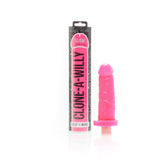 Clone-A-Willy Kit Hot Pink Vibrating Glow In The Dark