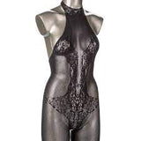 SCANDAL HALTER LACE BODY SUIT PLUS SIZE