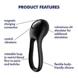 Satisfyer Majestic Duo Penis Ring Black