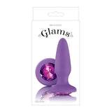 Glams Silicone Anal Plug - Purple Gem