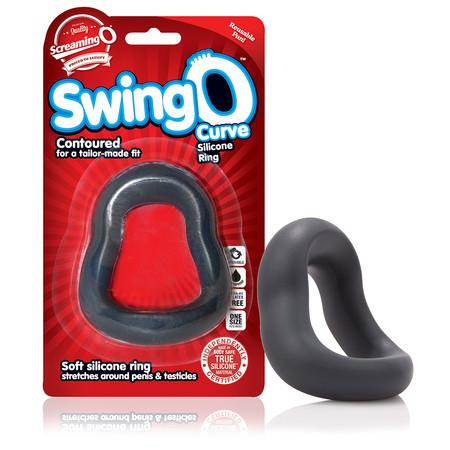 Screaming O SwingO Curved Silicone Penis Ring - Grey