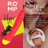 ROMP Hype - Rechargeable G-Spot Stimulating Bullet Vibrator Waterproof Vibrating Clitoral Play Toy with 6 Vibration Mode & 4 Pattern | Red