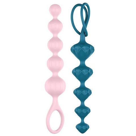 Satisfyer Beads Coloured 20.5 cm Anal Beads - Set of 2