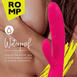 ROMP Jazz - Vibrating Rabbit Toy with Dual Motor Stimulation 6 Speeds & 4 Vibration Patterns Waterproof & Rechargeable | Red
