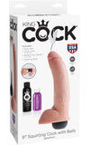 King Cock 9 in. Squirting Cock with Balls Flesh