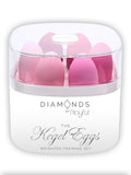 Diamonds Silicone Textured Kegel Balls - Weighted Training Set Pink