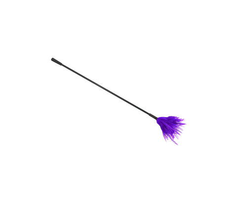 CRO001 PURPLE LOVE IN LEATHER FEATHER CROP