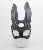 LOVE IN LEATHER RABBIT MASK BLACK