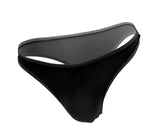 LOVE IN LEATHER BLACK LYCRA THONG BOXED MEN405 S/M