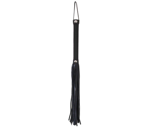 LOVE IN LEATHER BLACK SATIN FLOGGER