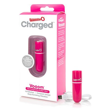 Screaming O Rechargeable Charged Vooom Bullet Vibrator - Pink