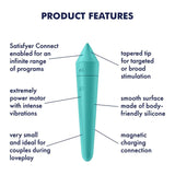 SATISFYER ULTRA POWER BULLET TEAL APP CONTROLLED