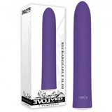 Evolved Rechargeable Slim Purple 15.2 cm (6’’) USB Rechargeable Waterproof & Submersible