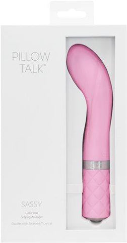 Pillow Talk Sassy G Spot Rechargeable Vibrator 8in - Pink