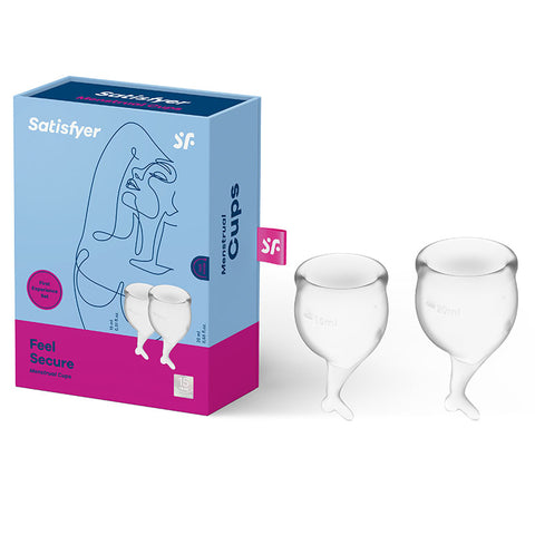 Satisfyer Feel Secure Clear Silicone Menstrual Cups - Set of 2