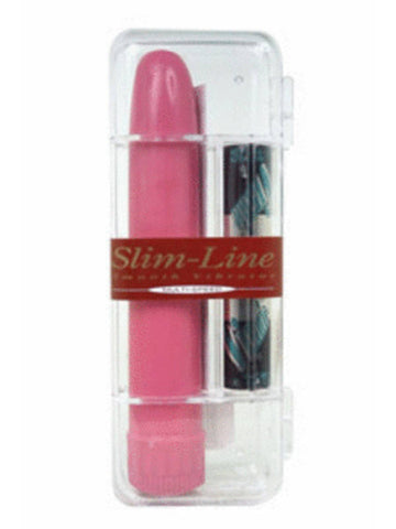 Slimline 6" Smooth Multispeed Vibrator with Plastic Box & Batteries - Lavender