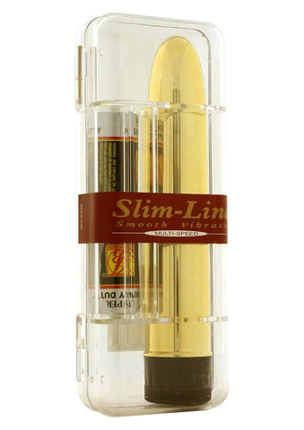 Gold Slim-Line Vibrator with Batteries