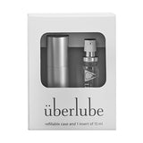 Uber Lube Good-To-Go Travel Pack Refillable Case With 15mL Insert - Silver