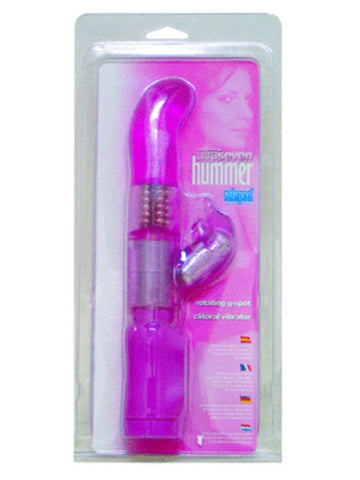 Ultra 7 Hummer Waterproof G-Spot Vibrator with Rotating Beads and Clitoral Stimulator - 10.8cm Insertable