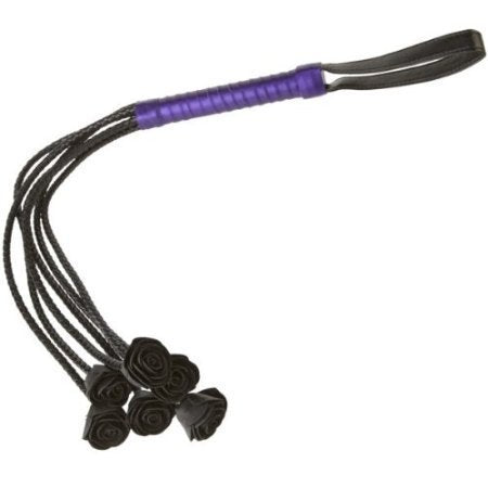 Doc Johnson Black Rose Vixen Vines Black And Purple Flogger Whip