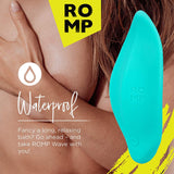 ROMP Wave - Clitoral Massage Vibrator Waterproof Rechargeable Vibrating Massager with 6 Modes & 4 Patterns | Green